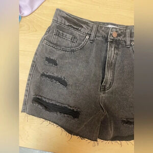 O’Neal Black Denim Distressed Shorts sz 29
